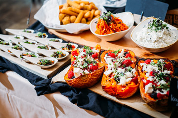 Breakfast Buffet Concept, Breakfast Time in Luxury Hotel, Brunch with Family in Restaurant, Snacks - Image