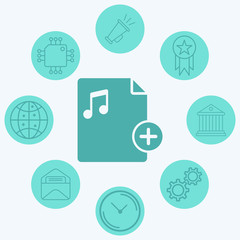 Add file vector icon sign symbol