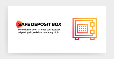 SAFE DEPOSIT BOX ICON CONCEPT