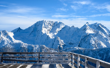 Snowy balcony with view Courchevel