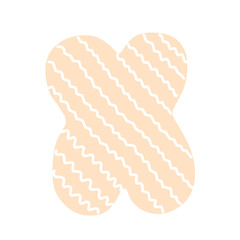 X Decorated letter. flat style. Cartoon children letter x.