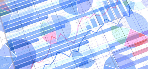 様々なグラフのビジネス資料