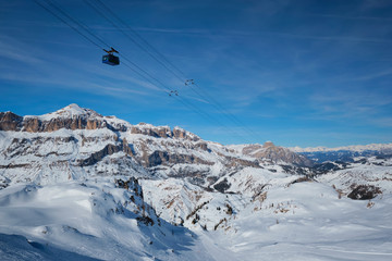 Fototapeta na wymiar Ski resort in Dolomites, Italy
