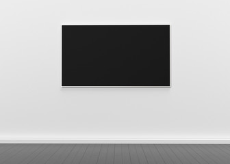 Smart 4k TV Mock-Up In Living Room 3D Render