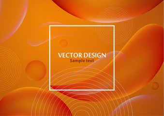 Abstract dynamic transparent forms and lines with flowing fluid liquid organic forms, neon colors. Template for design banner, flyer or presentation.