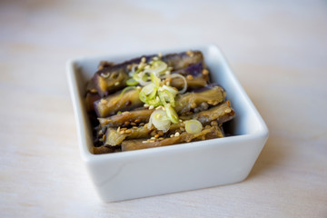 Korean food eggplant namul