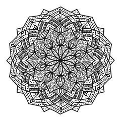 Decorative round floral mandala. Floral designs for Business card, greeting card, wedding invitation, Gift voucher, background pattern, fashion design. vector illustration.