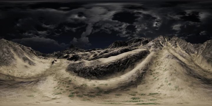 huge dark clouds over the plains of Ranoch Moor in the scottish highlands. vr360 virtual reality