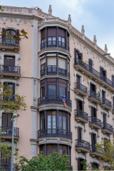 Obraz premium Interesting balconies from Barcelona in Spain