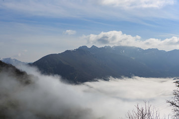 Mountainous landscape and villages of Leon, Spain