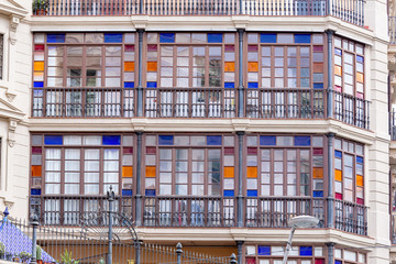 Interesting balconies from Barcelona in Spain