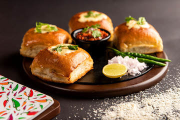 pav bhaji stuffed bread with vegetable