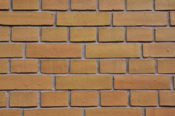 Brown brick wall. Close-up. Texture.