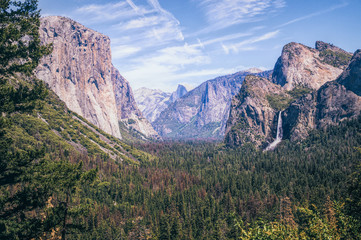 Waterfalls in Yosemite National Park in California, USA	