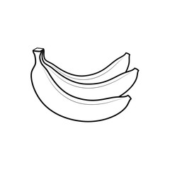 Banana bunch graphic icon. Banana fruit sign isolated on white background. Vector illustration