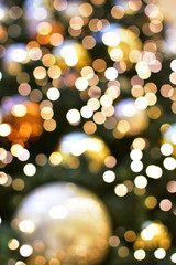 Fototapeta na wymiar Christmas bokeh light abstract holiday background