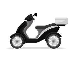 Fototapeta premium Police moped. Vector illustration on a white background.