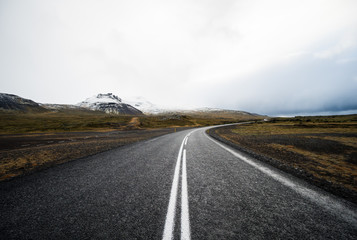 Open roads in Iceland.