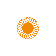 Sun logo design template vector
