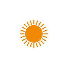 Sun logo design template vector