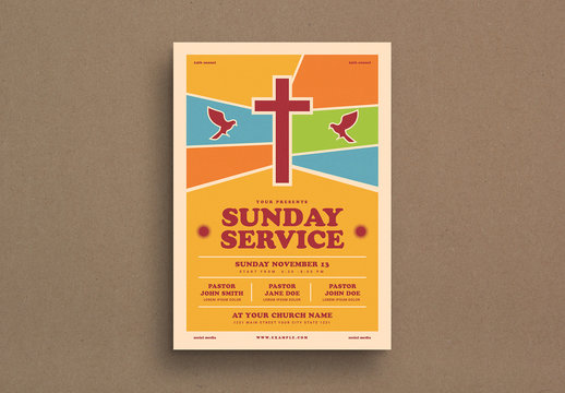 Christian Service Flyer Layout