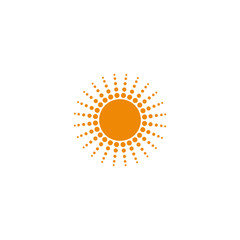 Sun logo design template vector