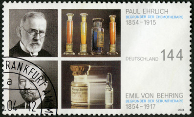 GERMANY - 2004: shows Paul Ehrlich (1854-1915) and Emil Adolf von Behring (1854-1917), Physicians