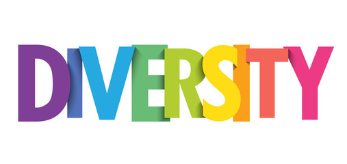 DIVERSITY vector rainbow gradient typography banner