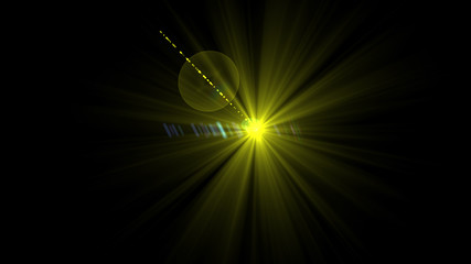 Bright Yellow Lens Flare