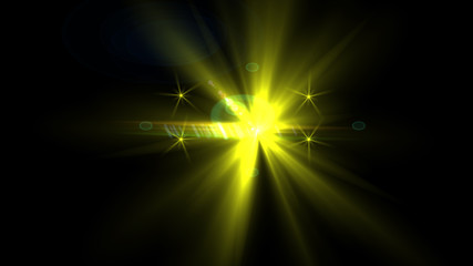 Bright Yellow Lens Flare