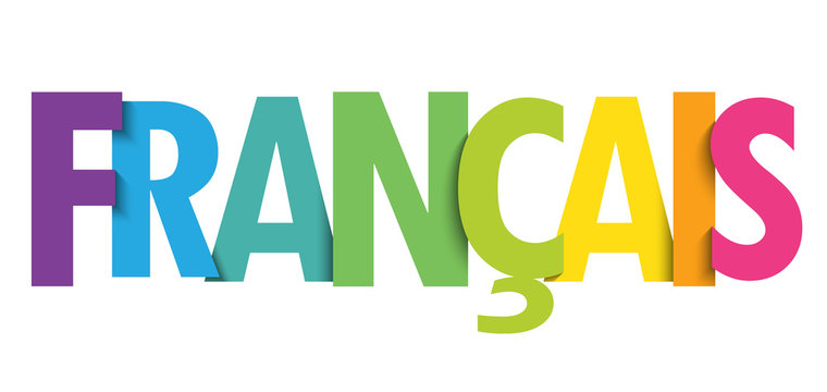 Bannière typographique vecteur FRANCAIS