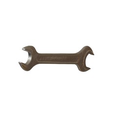 Silver two way metal wrench isolated on white background. 3D rendering of excellent quality in high resolution