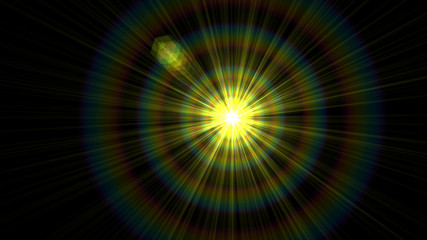 Bright Yellow Lens Flare