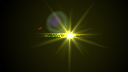 Bright Yellow Lens Flare