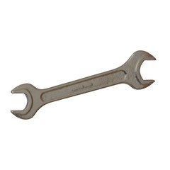 Silver two way metal wrench isolated on white background. 3D rendering of excellent quality in high resolution