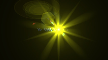 Bright Yellow Lens Flare