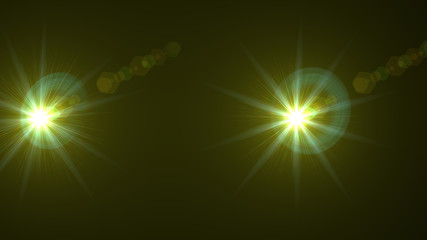 Bright Yellow Lens Flare