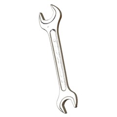 Silver two way metal wrench isolated on white background. 3D rendering of excellent quality in high resolution