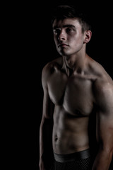 Naklejka premium Low Key Studio Portrait