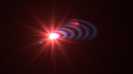 Bright Red Lens Flare