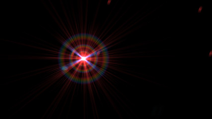 Bright Red Lens Flare