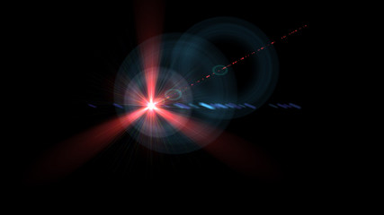 Bright Red Lens Flare