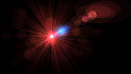 Bright Red Lens Flare