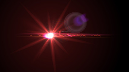 Bright Red Lens Flare