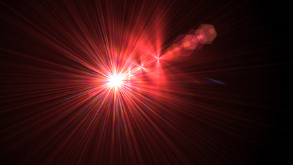 Bright Red Lens Flare