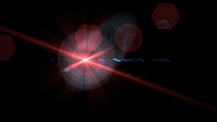 Bright Red Lens Flare