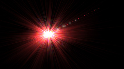 Bright Red Lens Flare