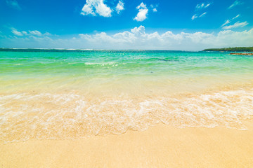 Turquoise sea and blue sky in Guadeloupe