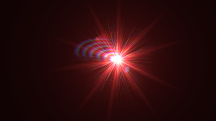 Bright Red Lens Flare