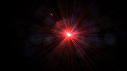 Bright Red Lens Flare